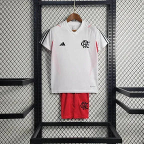 "Camisa Flamengo Treino 23/24 - Torcedor Infantil Branca - Netmantos"