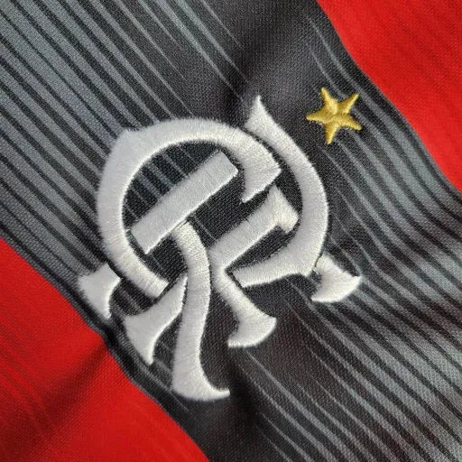 "Camisa Flamengo Home 23/24 - Torcedor Infantil Vermelha e Preta - Netmantos"