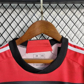 "Camisa Flamengo Home 23/24 - Torcedor Infantil Vermelha e Preta - Netmantos"