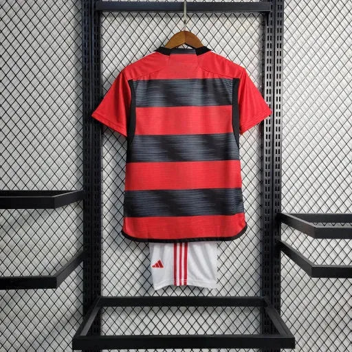 "Camisa Flamengo Home 23/24 - Torcedor Infantil Vermelha e Preta - Netmantos"