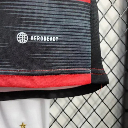 "Camisa Flamengo Home 23/24 - Torcedor Infantil Vermelha e Preta - Netmantos"