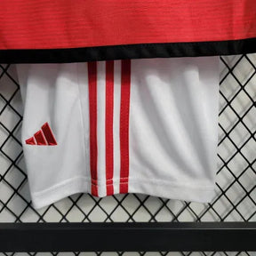 "Camisa Flamengo Home 23/24 - Torcedor Infantil Vermelha e Preta - Netmantos"
