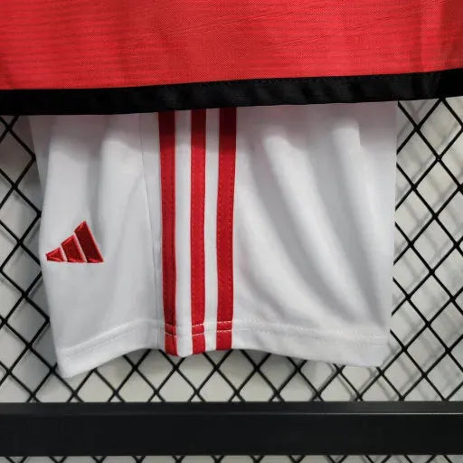 "Camisa Flamengo Home 23/24 - Torcedor Infantil Vermelha e Preta - Netmantos"
