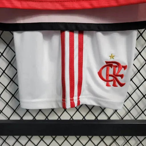 "Camisa Flamengo Home 23/24 - Torcedor Infantil Vermelha e Preta - Netmantos"