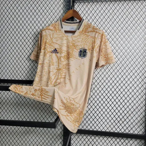 "Camisa Argentina Edição Comemorativa 20/21 - Torcedor Masculina Bege - Netmantos"