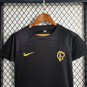 "Camisa Timão Treino 23/24 - Torcedor Infantil Preta - Netmantos"
