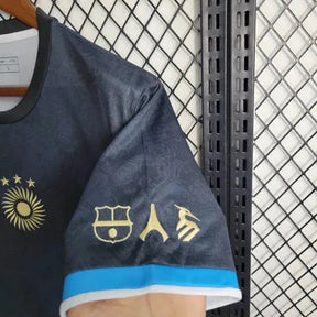 "Camisa Argentina GOAT Messi - Torcedor Masculina Preta Comma Football - Netmantos"