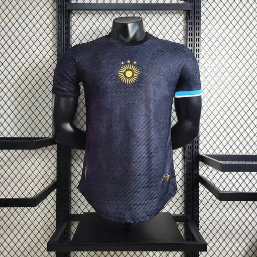 "Camisa Argentina GOAT Messi - Jogador Masculina Preta Comma Football - Netmantos"