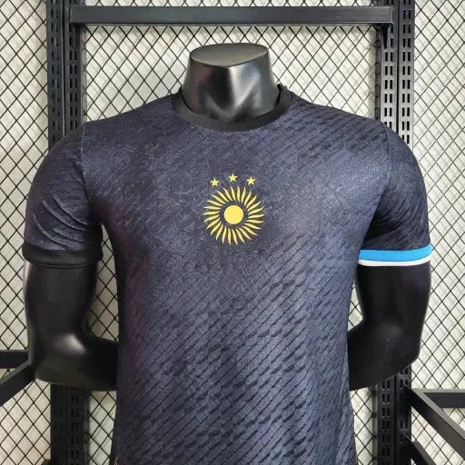 "Camisa Argentina GOAT Messi - Jogador Masculina Preta Comma Football - Netmantos"