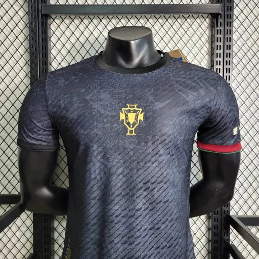 "Camisa Portugal GOAT CR7 - Jogador Masculina Preta Comma Football - Netmantos"