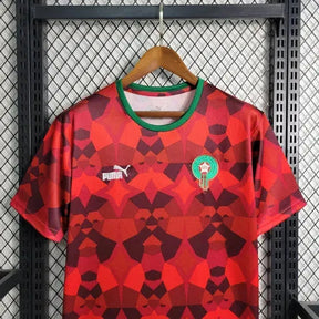 "Camisa Marrocos Home 23/24 - Torcedor Masculina Vermelha - Netmantos"