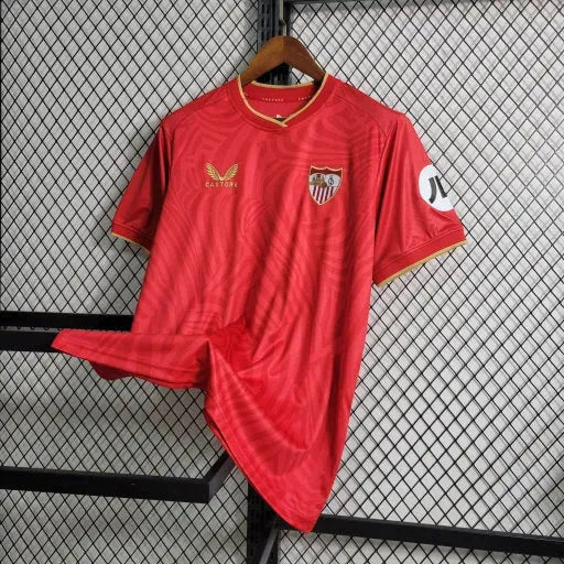 "Camisa Sevilla Away 23/24 - Torcedor Masculina Vermelha - Netmantos"