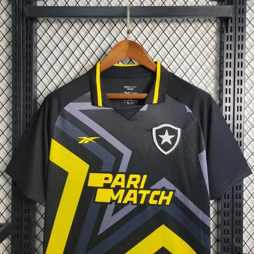 "Camisa Bota Fogo Away 4th 23/24 - Torcedor Masculina Preta e Amarela - Netmantos"