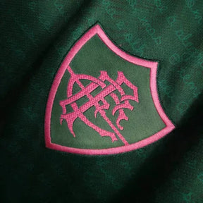 "Camisa Fluminense Away II 23/24 - Torcedor Masculina Verde e Rosa + Patches Libertadores - Netmantos"
