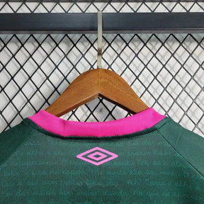 "Camisa Fluminense Away II 23/24 - Torcedor Masculina Verde e Rosa + Patches Libertadores - Netmantos"