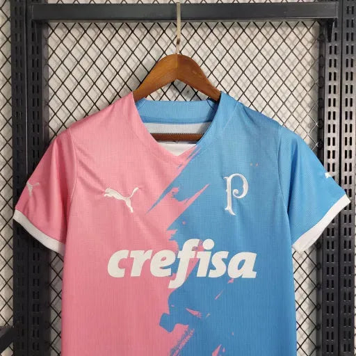 "Camisa Palmeiras Edição Comemorativa 23/24 - Torcedor Masculina Azul e Rosa - Netmantos"