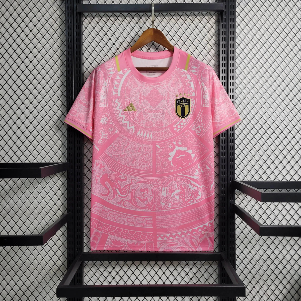 "Camisa Itália Edição Especial 23/24 - Torcedor Masculina Rosa - Netmantos"