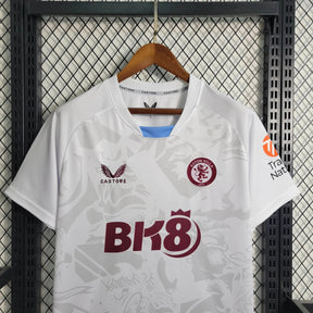 "Camisa Aston Away 23/24 - Torcedor Masculina Branca - Netmantos"