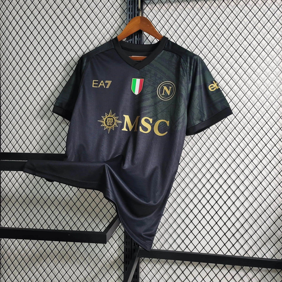 "Camisa Napoli Away II 23/24 - Torcedor Masculina Preta - Netmantos"