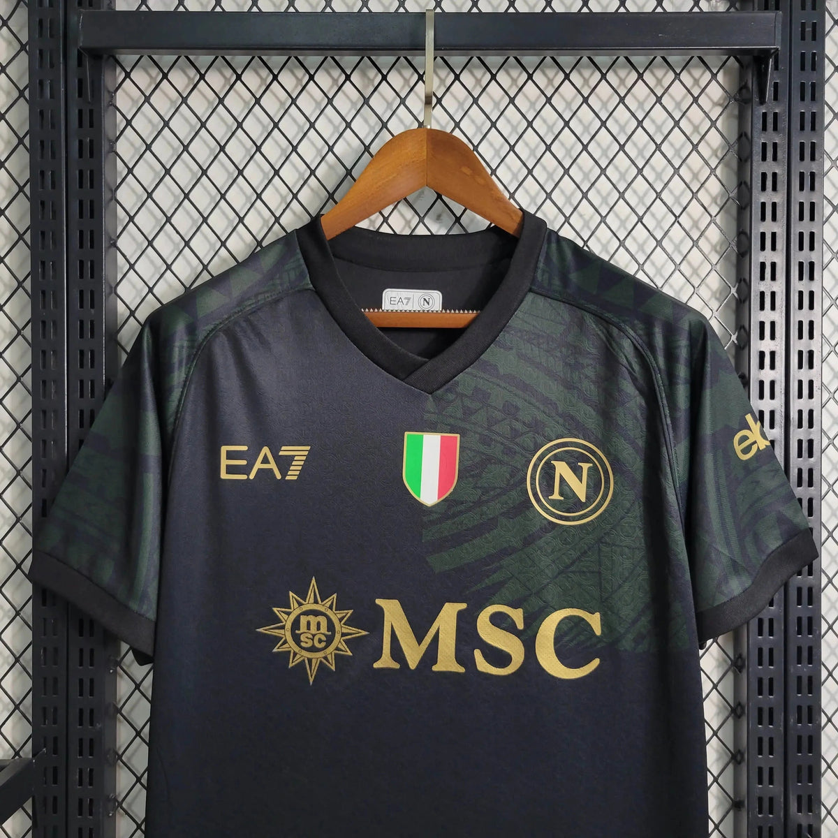 "Camisa Napoli Away II 23/24 - Torcedor Masculina Preta - Netmantos"