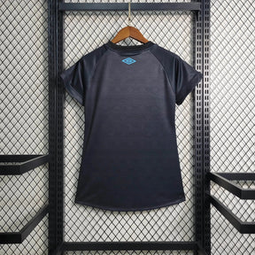 "Camisa Grêmio Away II 23/24 - Torcedor Feminina Preta e Azul - Netmantos"