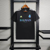 "Camisa Real Madrid BALMAIN 23/24 - Torcedor Masculina Refletiva Preta - Netmantos"