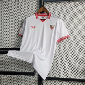 "Camisa Sevilla Home 23/24 - Torcedor Masculina Branca - Netmantos"