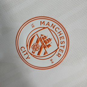 "Camisa Manchester City Away 23/24 - Torcedor Masculina Branca e Laranja - Netmantos"