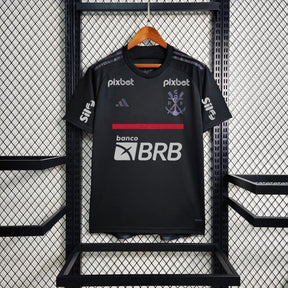 "Camisa Flamengo Third Away 23/24 - Torcedor Masculina Refletiva Preta - Netmantos"