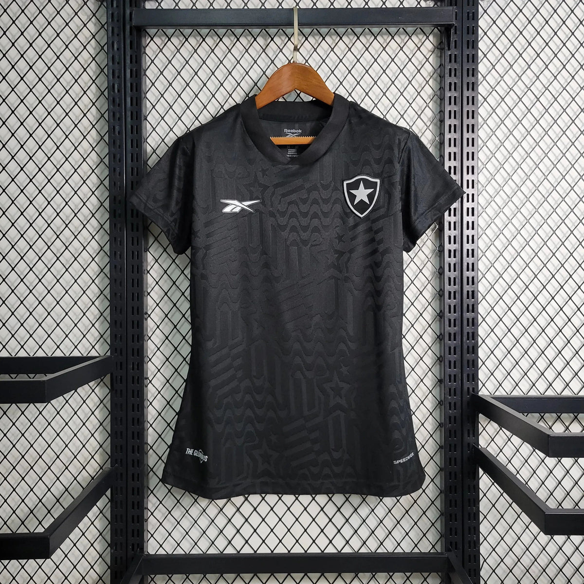 "Camisa Bota Fogo Away 23/24 - Torcedor Feminina Preta - Netmantos"