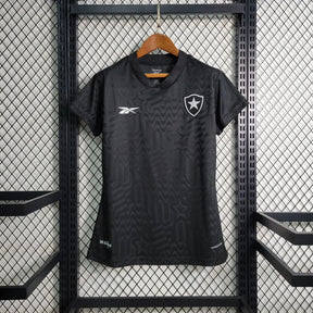 "Camisa Bota Fogo Away 23/24 - Torcedor Feminina Preta - Netmantos"