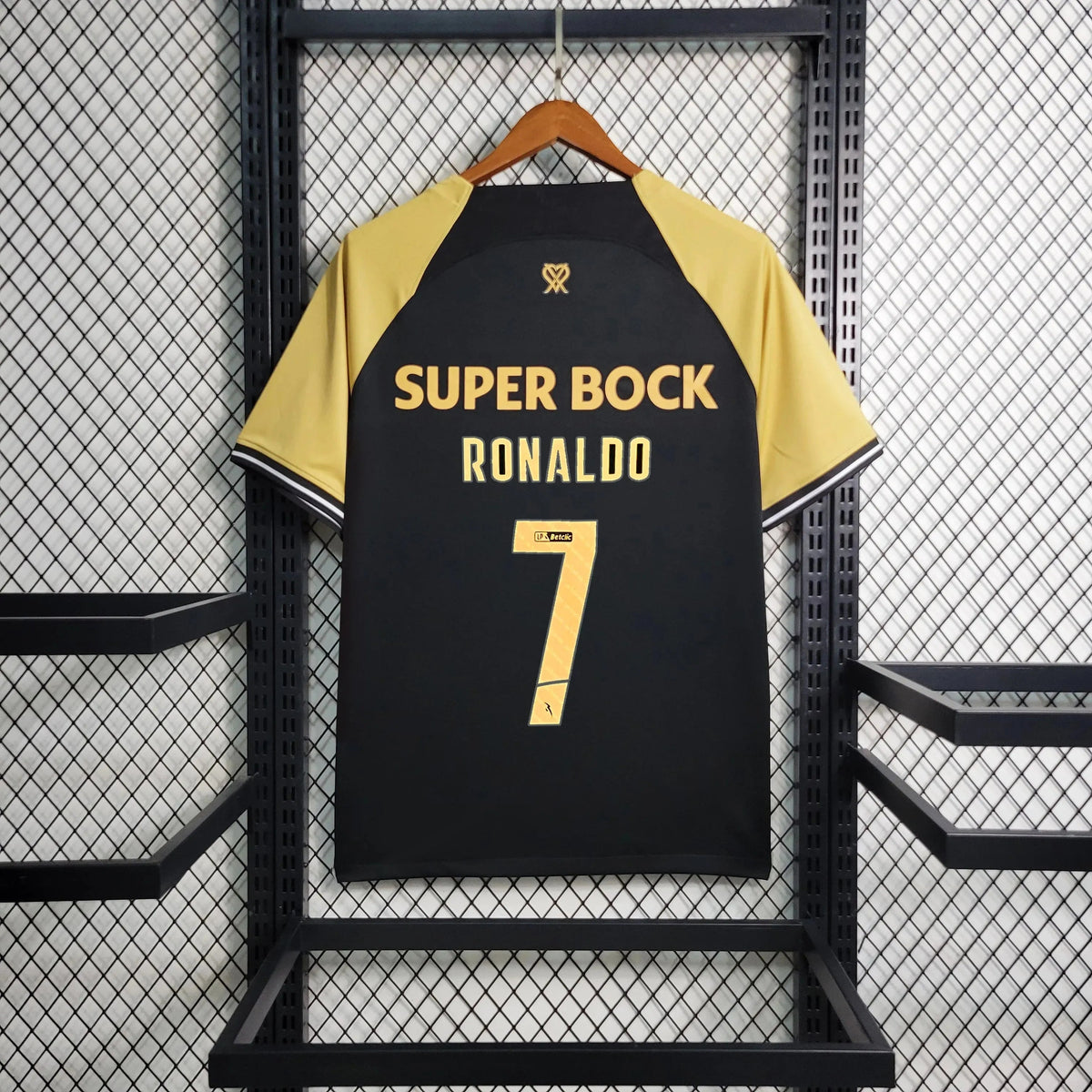 "Camisa Sporting Away II 23/24 - Torcedor Masculina Preta CR7 - Netmantos"