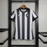 "Camisa Bota Fogo Home 23/24 - Torcedor Feminina Preta e Branca - Netmantos"