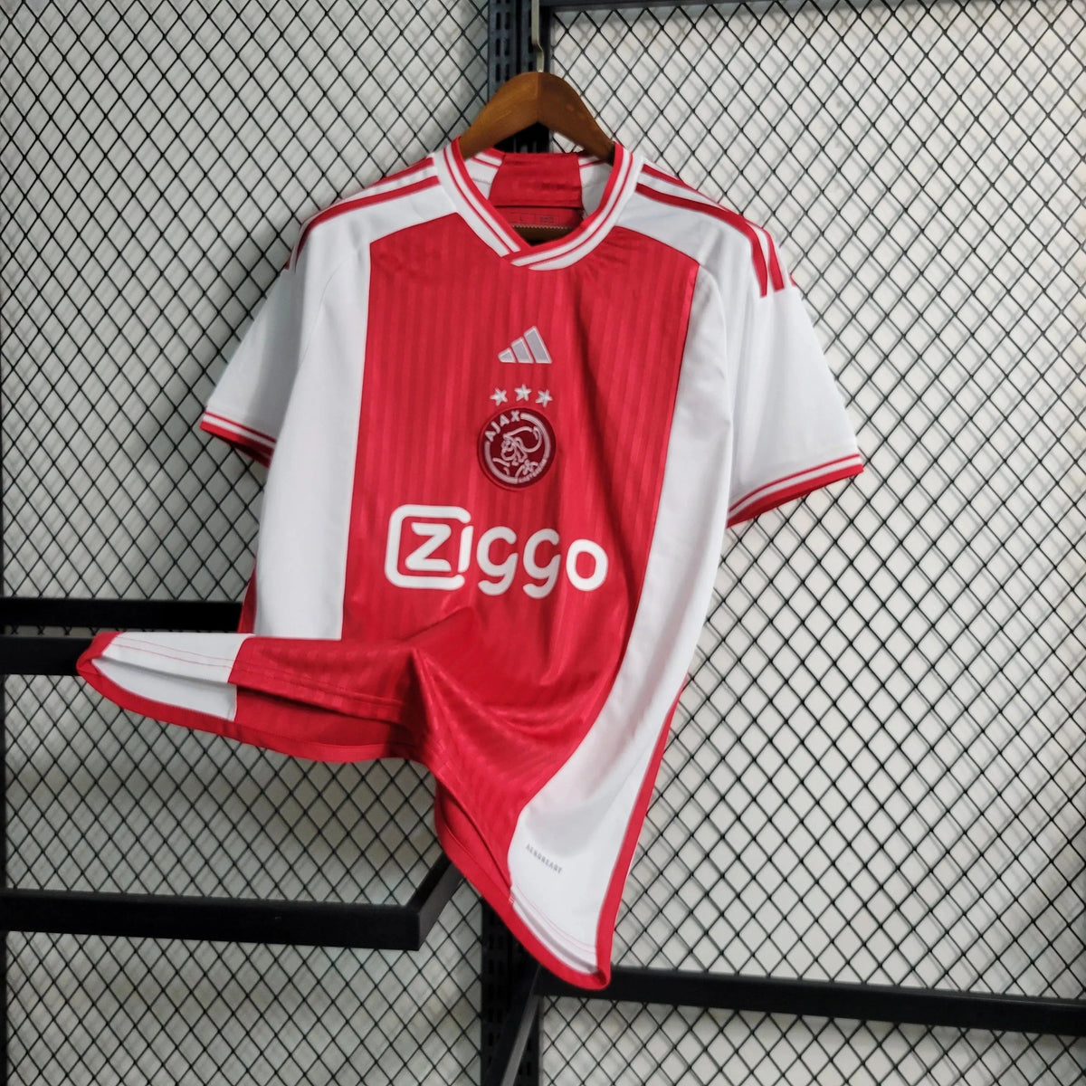 "Camisa Ajax Home 23/24 - Torcedor Masculina Vermelha e Branca - Netmantos"