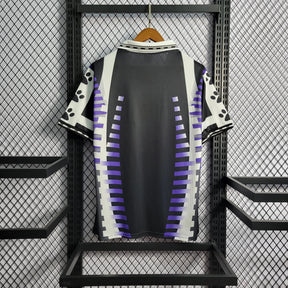 "Camisa Real Madrid Retrô Away 1997/98 - Torcedor Masculina Preta, Roxa e Branca - Netmantos"