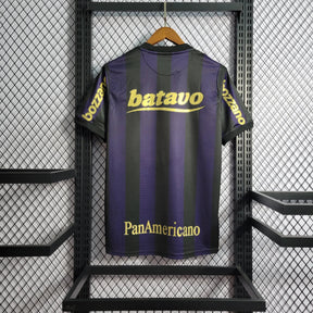 "Camisa Timão Retrô Away 2009/10 - Torcedor Masculina Preta e Roxa - Netmantos"