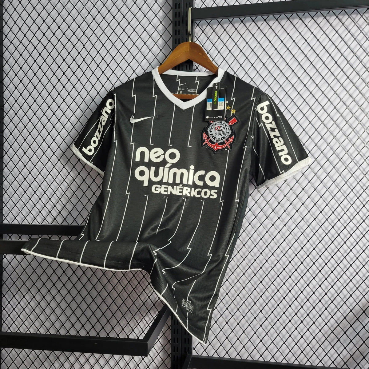 "Camisa Timão Retrô Away 11/12 - Torcedor Masculina Preta - Netmantos"