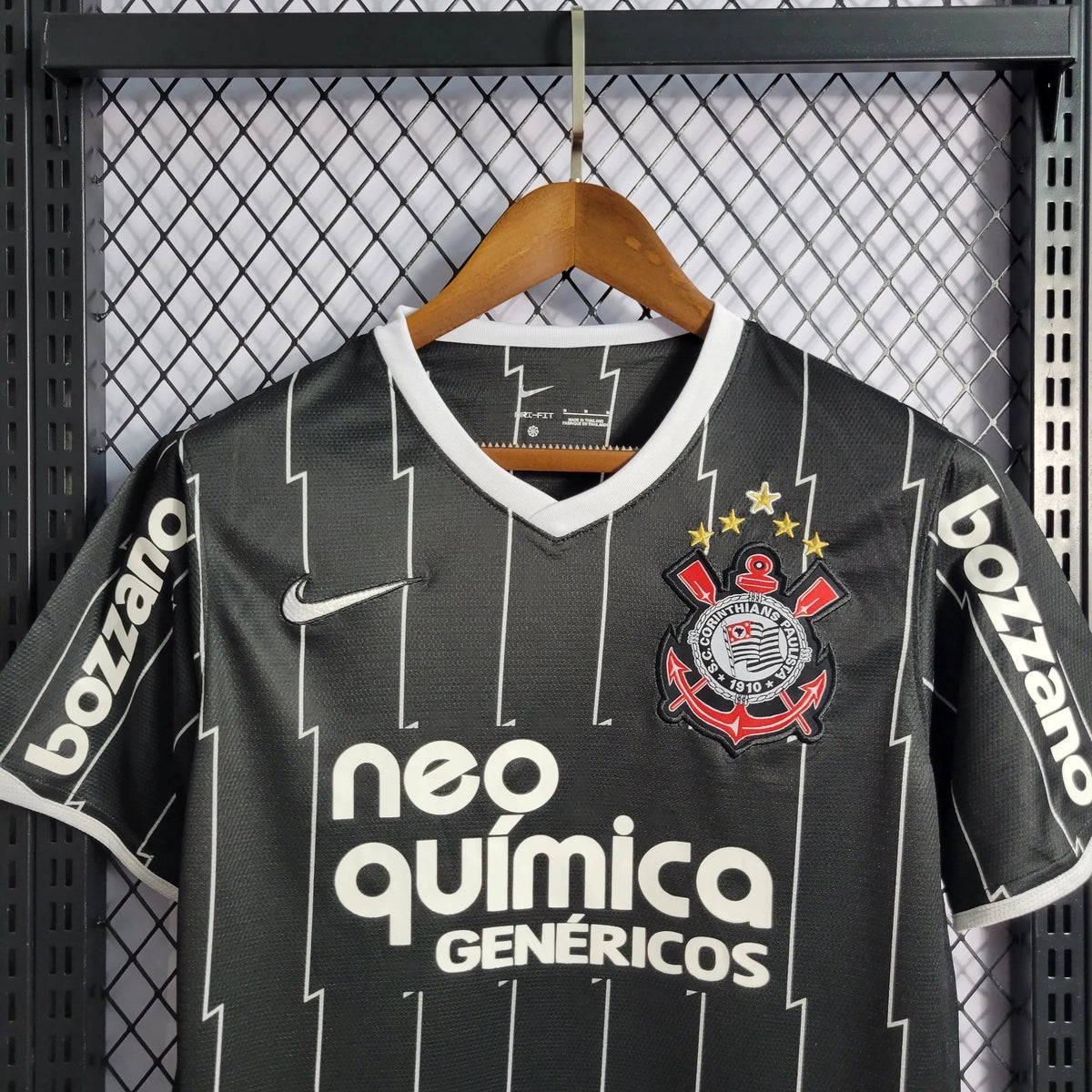 "Camisa Timão Retrô Away 11/12 - Torcedor Masculina Preta - Netmantos"
