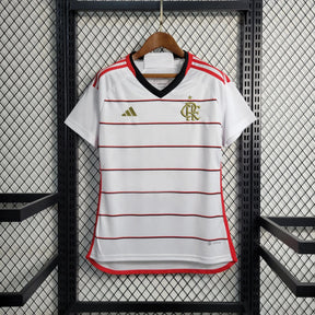 "Camisa Flamengo Home 23/24 - Torcedor Feminina Branca - Netmantos"