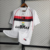 "Camisa Flamengo Retrô Away 2002 - Torcedor Masculina Branca LUBRAX - Netmantos"
