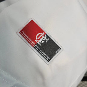 "Camisa Flamengo Retrô Away 2002 - Torcedor Masculina Branca LUBRAX - Netmantos"