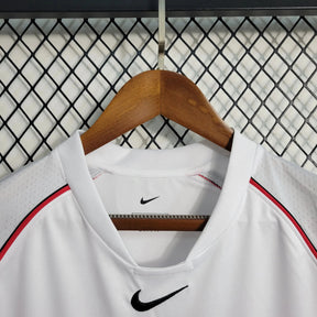 "Camisa Flamengo Retrô Away 2002 - Torcedor Masculina Branca LUBRAX - Netmantos"