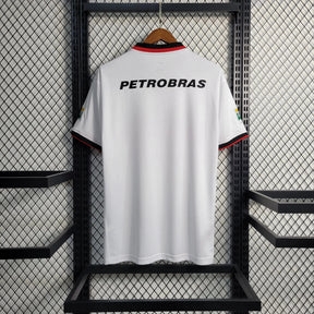 "Camisa Flamengo Retrô Away 2001 - Torcedor Masculina Branca LUBRAX - Netmantos"