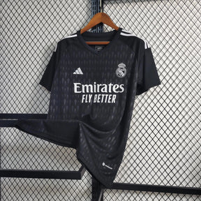 "Camisa Real Madrid Goleiro 23/24 - Torcedor Masculina Preta - Netmantos"
