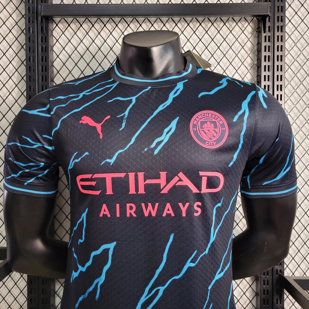 "Camisa Manchester City Thrid Away 23/24 - Jogador Masculina Preta - Netmantos"