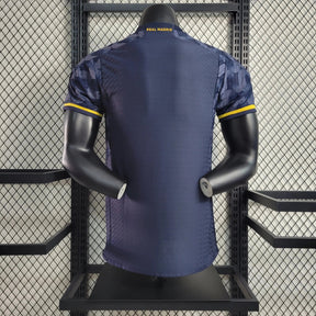 "Camisa Real Madrid Away 23/24 - Jogador Masculina Preta - Netmantos"
