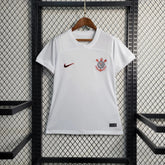 "Camisa Timão Home 23/24 - Torcedor Feminina Branca - Netmantos"