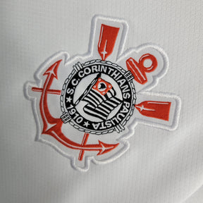 "Camisa Timão Home 23/24 - Torcedor Feminina Branca - Netmantos"