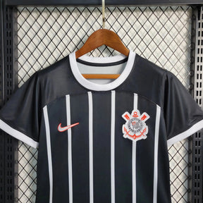 "Camisa Timão Away 23/24 - Torcedor Feminina Preta - Netmantos"