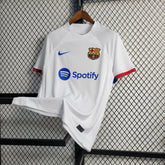 "Camisa Barcelona Away 23/24 - Torcedor Masculina Branca - Netmantos"